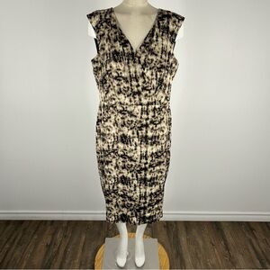 NWT Ann Taylor Monochrome Tie-Dye Midi Dress